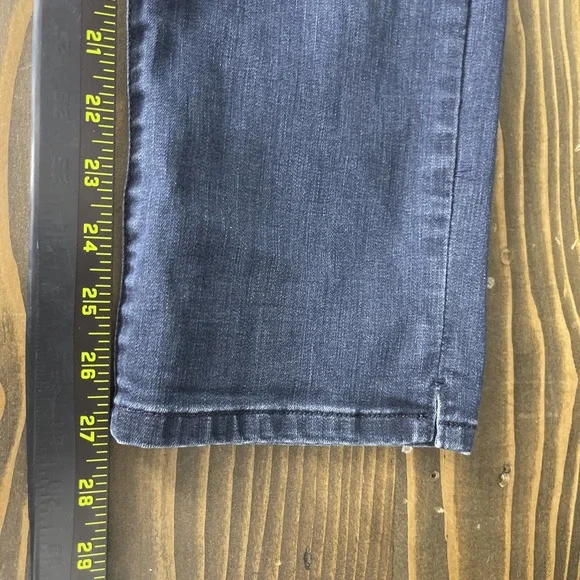 NYDJ Pull On Ankle Jeans Straight Leg Womens Size 14 Dark Wash Minimalist - Picture 10 of 11